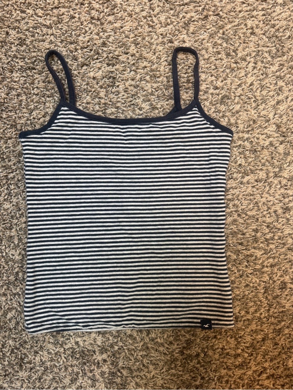 Hollister Navy & White Striped Reversible Cami Tank Top
